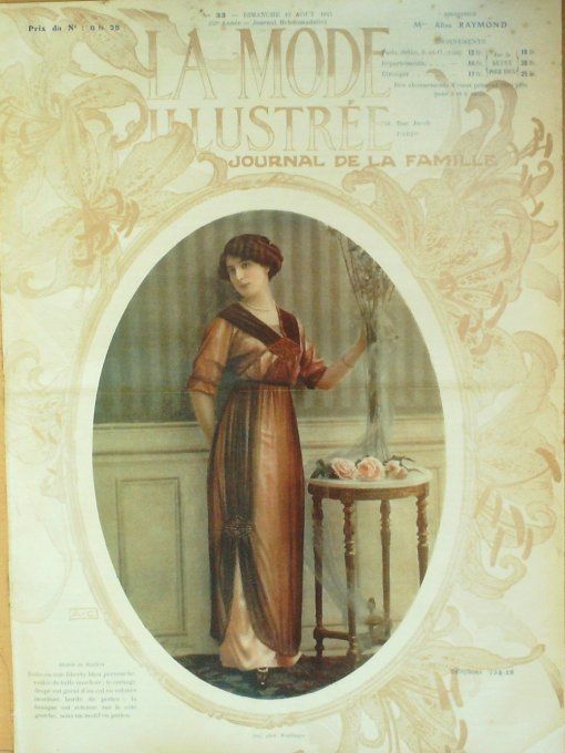 Journal Mode illustrée 1911 # 33 Robe de visite