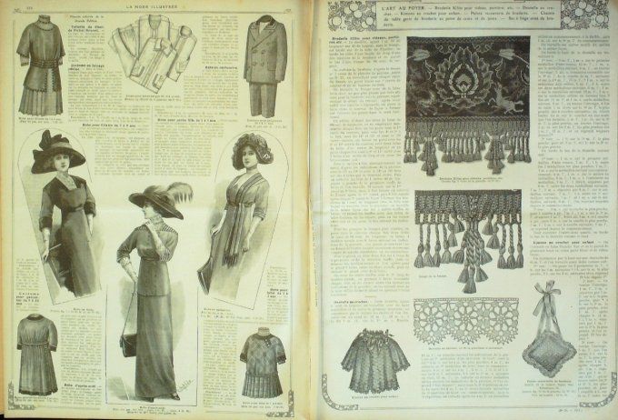 Journal Mode illustrée 1911 # 33 Robe de visite