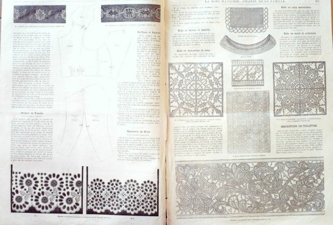 Journal Mode illustrée 1882 # 33 Robes en surah et lainage