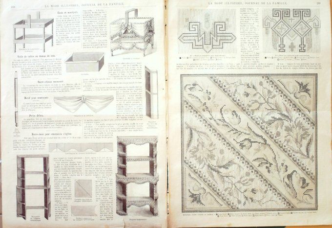 Journal Mode illustrée 1886 # 33 Robes en foulard chamois