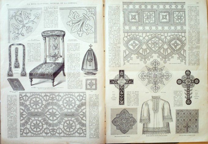 Journal Mode illustrée 1886 # 33 Robes en foulard chamois