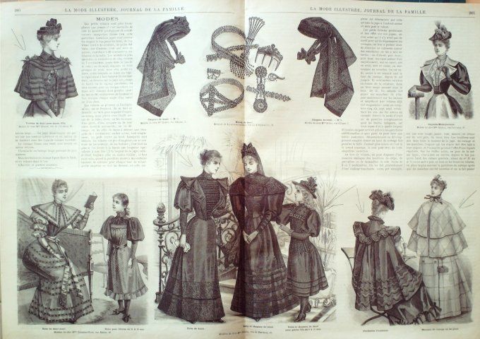 Journal Mode illustrée 1893 # 33 Robe en dentelle