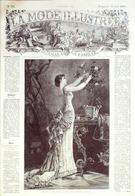 Journal Mode illustrée 1881 # 33 Toilette de Casino