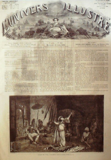 L'Univers illustré 1863 # 341 Egypte Thèbes Memnon Frascali Grotta-Ferratales Manolas