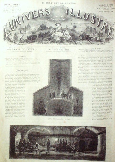 L'Univers illustré 1864 # 343 La mine Indonésie Java Grèce Corfou port