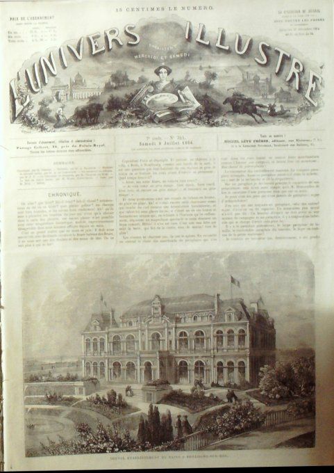 L'Univers illustré 1864 # 344 Boulogne/mer (62) Helogoland Italie Suse Mont-Cenis