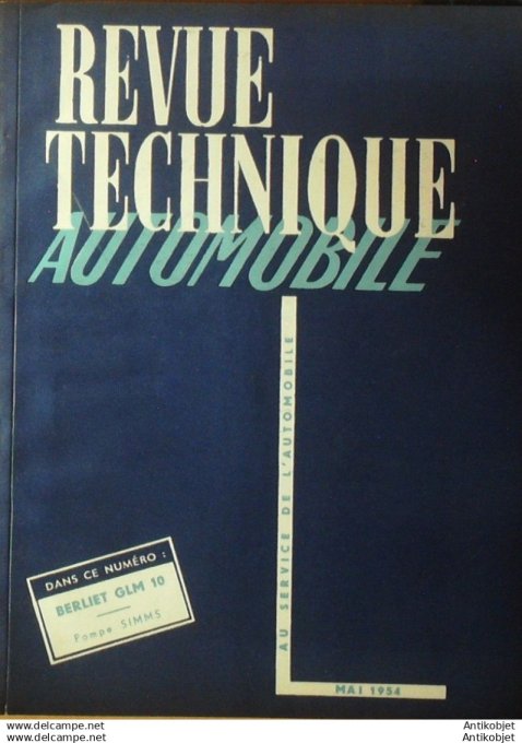 Revue Technique Automobile Camion Berliet type Glm 10 direction Ross P720 97#1954