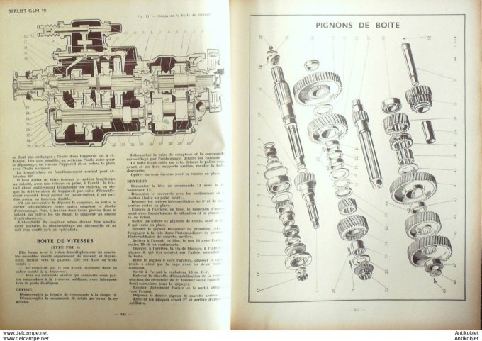 Revue Technique Automobile Camion Berliet type Glm 10 direction Ross P720 97#1954