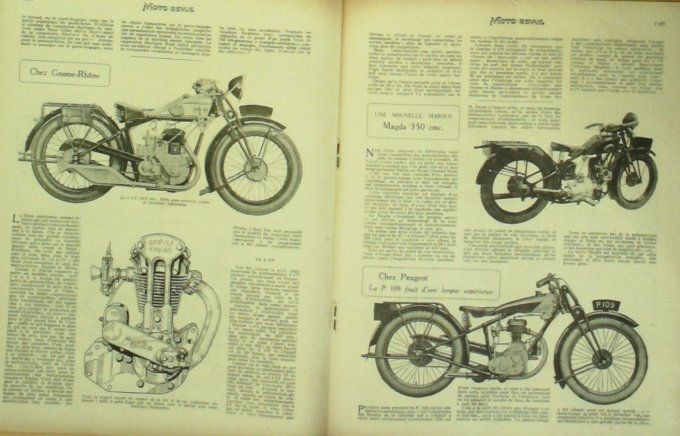 Moto Revue 1929 n° 347 René Gillet 350 Keller 400 Cerreti FN 500 Gnome Rhône 310