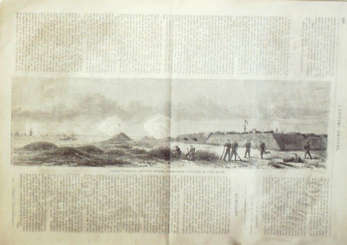 L'Univers illustré 1864 # 349 Usa Fort Fisher Pear-river Constantinople Scutari Azincourt (62)