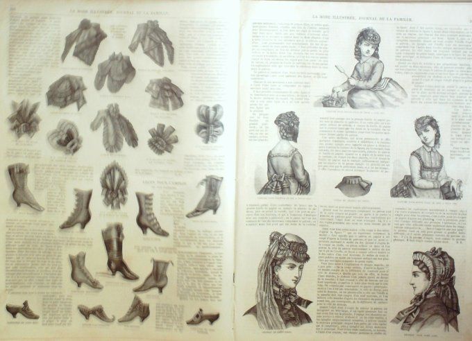 Journal Mode illustrée 1871 # 34 Costume filles & garçons