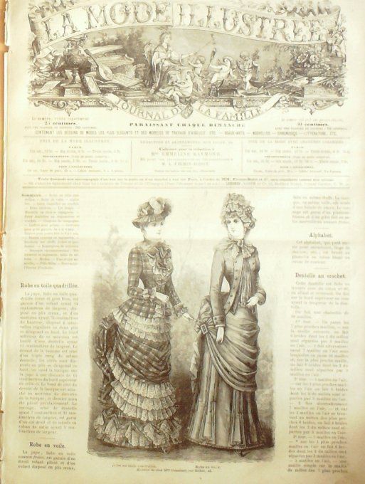 Journal Mode illustrée 1883 # 34 Robes en toile & voile