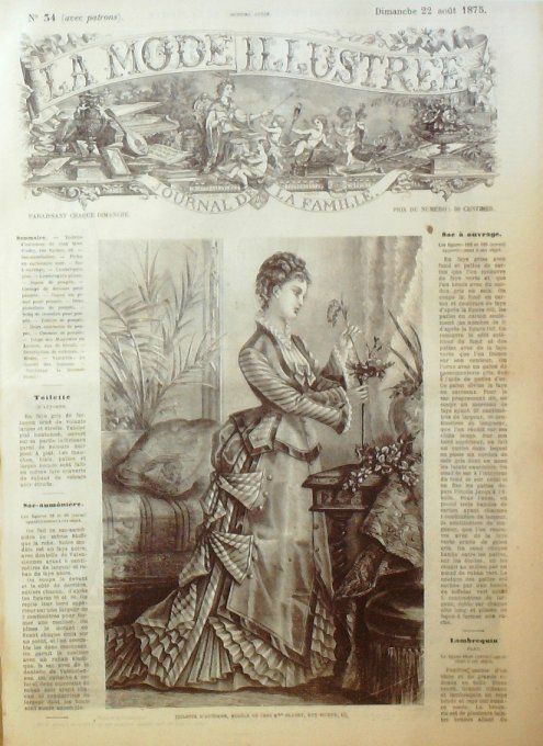 Journal Mode illustrée 1875 # 34 Toilette d'automne