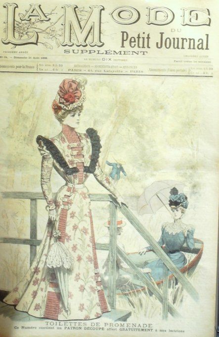 La Mode du Petit journal 1898 n°34 Toilletes de promenade