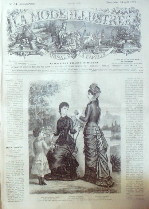 Journal Mode illustrée 1879 # 34 Robes en cachemire & velours