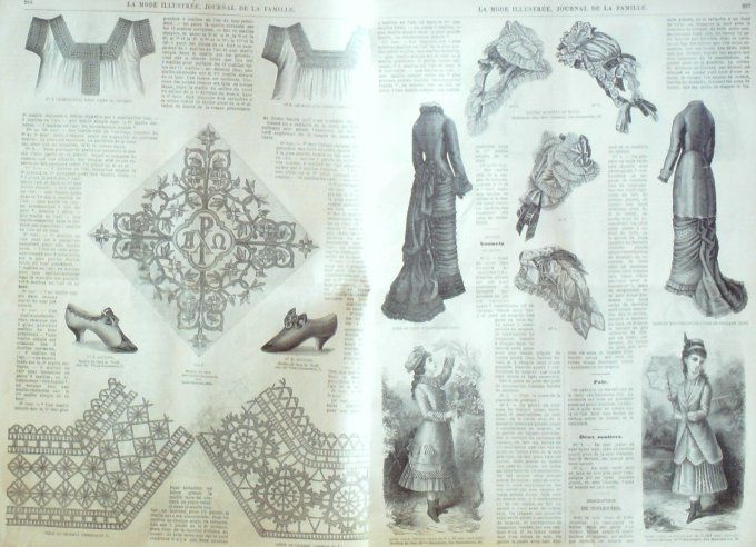 Journal Mode illustrée 1879 # 34 Robes en cachemire & velours