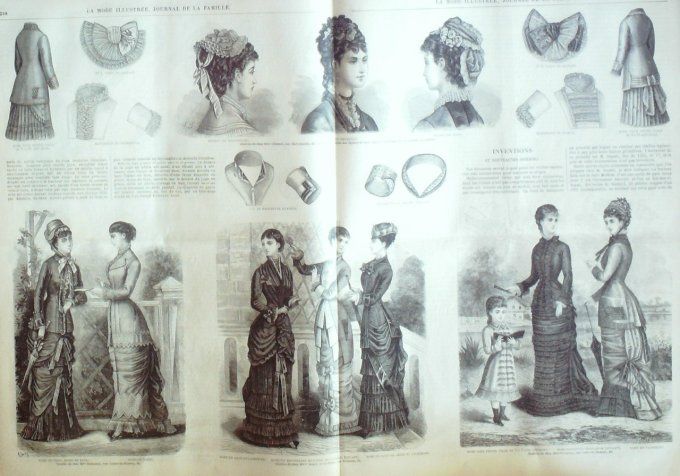 Journal Mode illustrée 1879 # 34 Robes en cachemire & velours