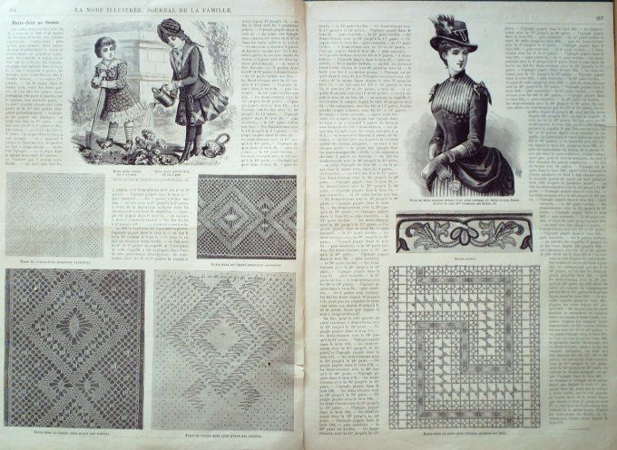 Journal Mode illustrée 1884 # 34 Robes en taffetas & voile