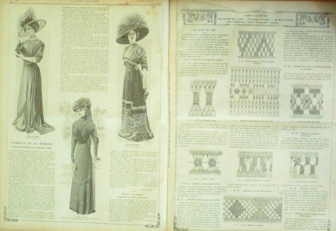 Journal Mode illustrée 1910 # 34 Robe de visites & de dîner