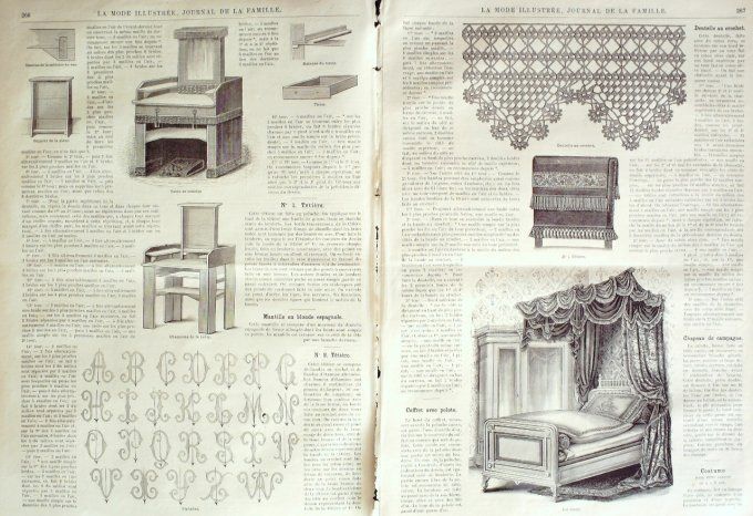 Journal Mode illustrée 1883 # 34 Robes en toile & voile