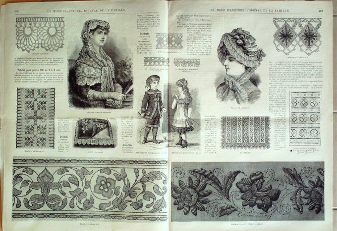 Journal Mode illustrée 1883 # 34 Robes en toile & voile