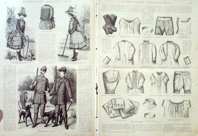 Journal Mode illustrée 1887 # 34 Robe en batiste & Manteau de voyage