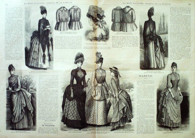 Journal Mode illustrée 1887 # 34 Robe en batiste & Manteau de voyage