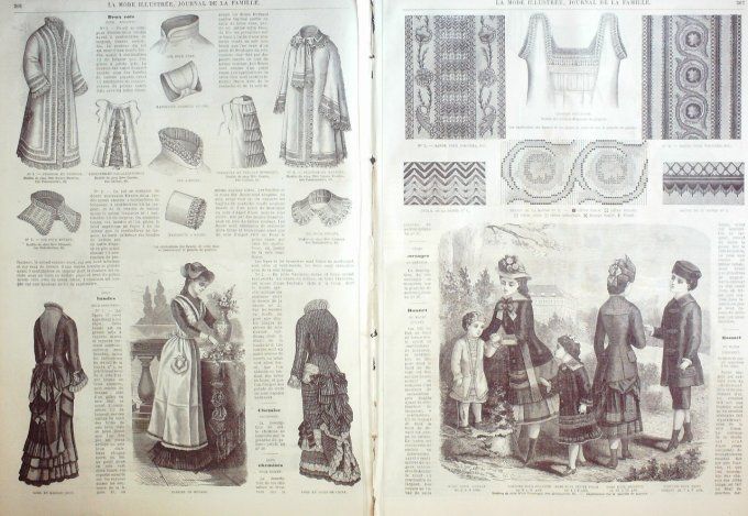 Journal Mode illustrée 1880 # 34 Robes en Madras& foulard