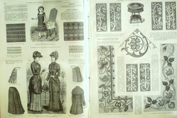 Journal Mode illustrée 1881 # 34 Robe en surah & satinette