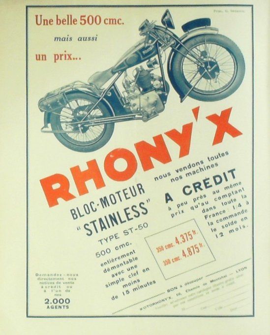 Moto Revue 1929 n° 352 Trimonet Monet & Goyon, compresseur Bmw Olympia Show