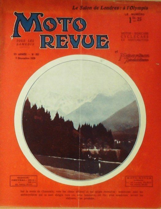 Moto Revue 1929 n° 352 Trimonet Monet & Goyon, compresseur Bmw Olympia Show