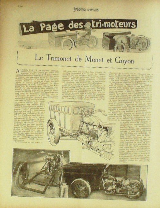 Moto Revue 1929 n° 352 Trimonet Monet & Goyon, compresseur Bmw Olympia Show