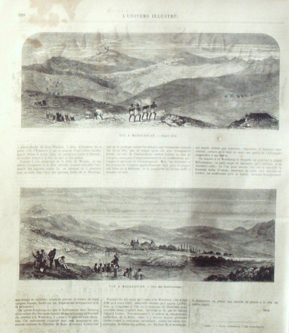 L'Univers illustré 1864 # 354 Le Havre (76) ;Madagascar Ambatomanga Wartburg Luther    