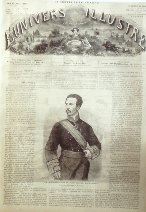 L'Univers illustré 1864 # 356 Syrie Gowass syrien colonne Vendôme Espagne François d'Assi  se  