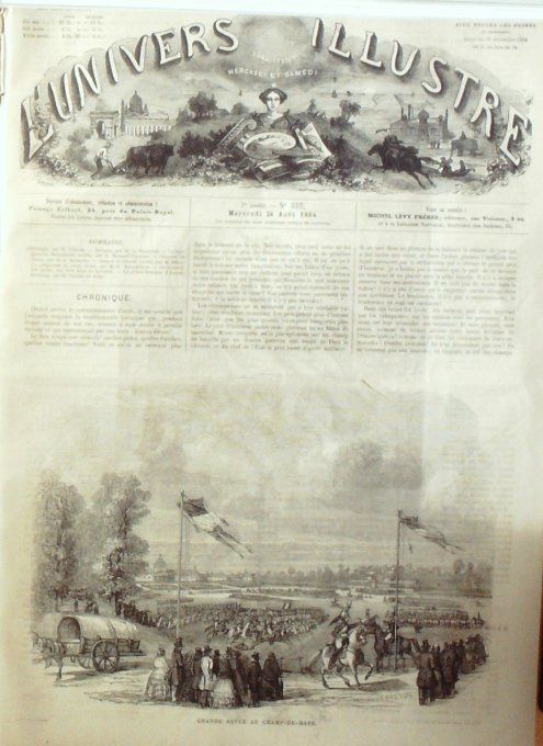 L'Univers illustré 1864 # 357 Frédéric d'Augustenbourg Roi d'Espagne à Versailles