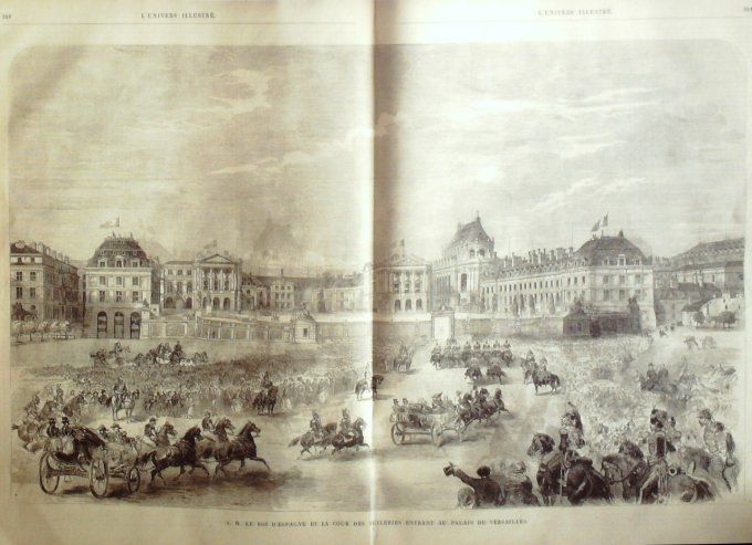 L'Univers illustré 1864 # 357 Frédéric d'Augustenbourg Roi d'Espagne à Versailles