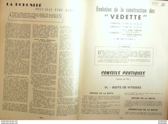 Revue Technique Automobile Citroën 11D Simca Vedette Abeille et ComÃ¨te 127#1956