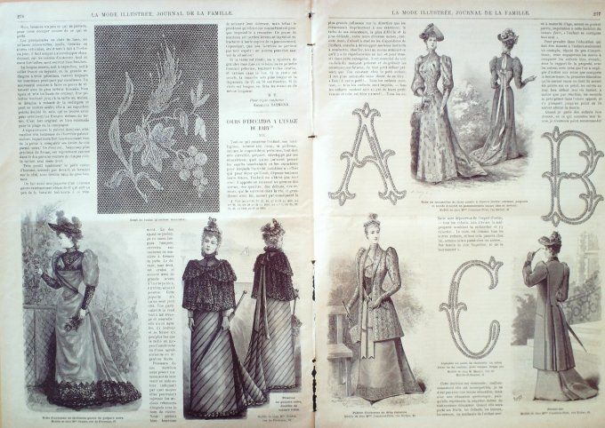 Journal Mode illustrée 1892 # 35 Corsages