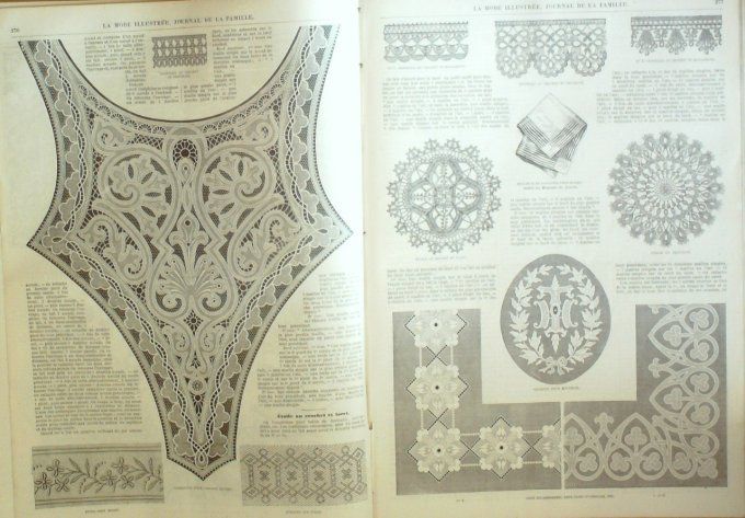 Journal Mode illustrée 1873 # 35 Robe en foulard nuance varech