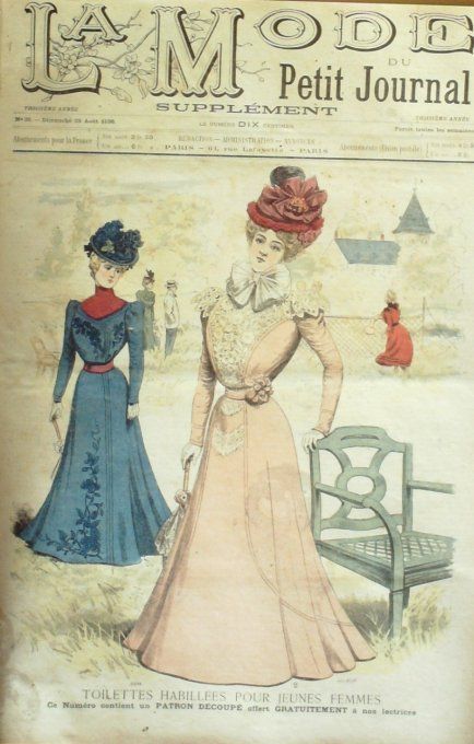 La Mode du Petit journal 1898 n°35 Costumes en Serge & Mousseline