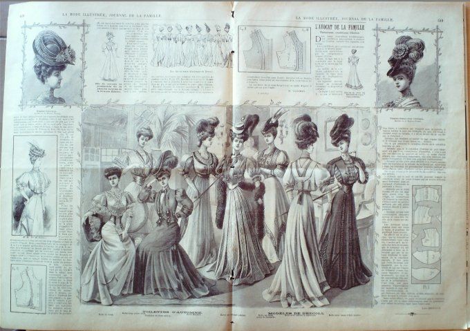 Journal Mode illustrée 1906 # 35 Toilette de réunion