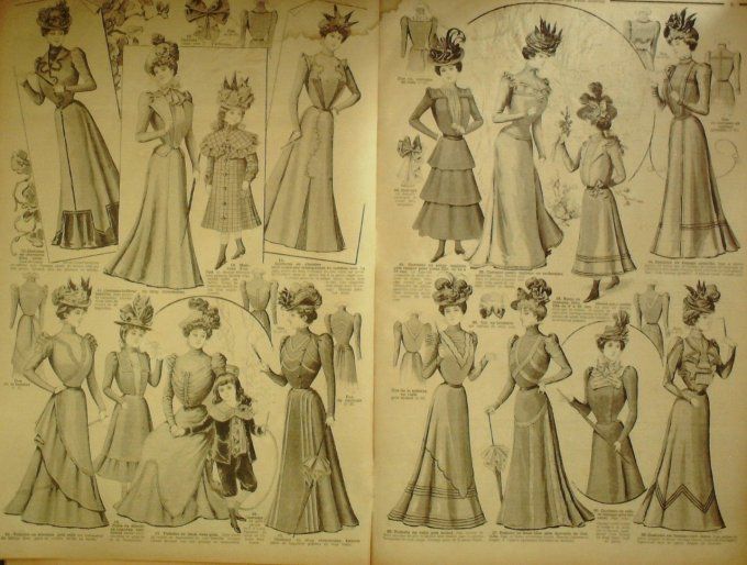 La Mode du Petit journal 1898 n°35 Costumes en Serge & Mousseline