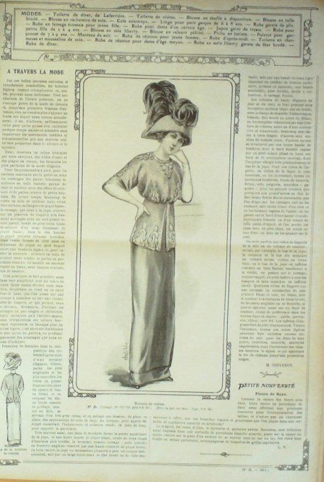 Journal Mode illustrée 1911 # 35 Robes de réunion & dîners