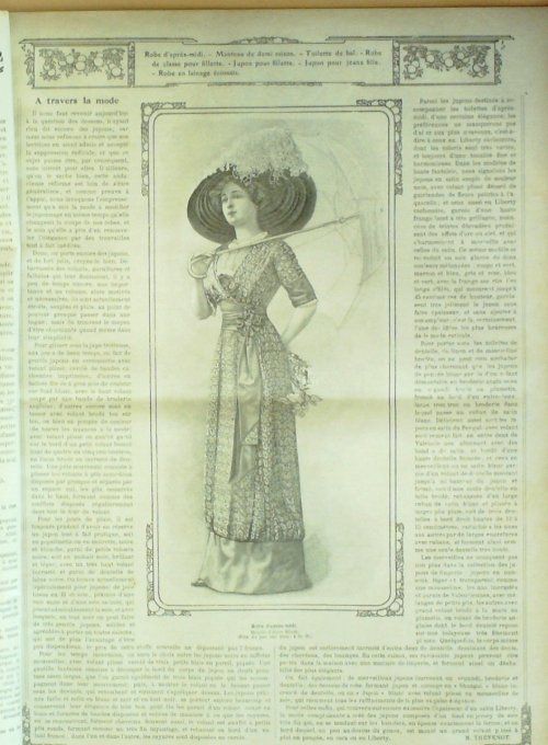 Journal Mode illustrée 1910 # 35 Robe d'intérieur