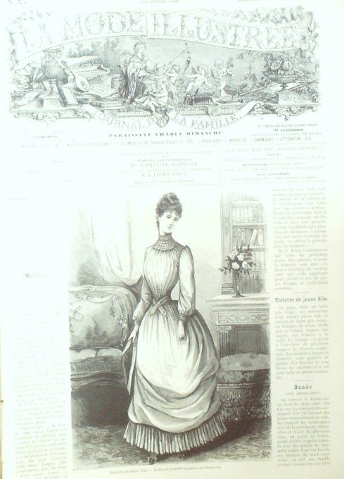 Journal Mode illustrée 1887 # 35 Toilette de jeune fille