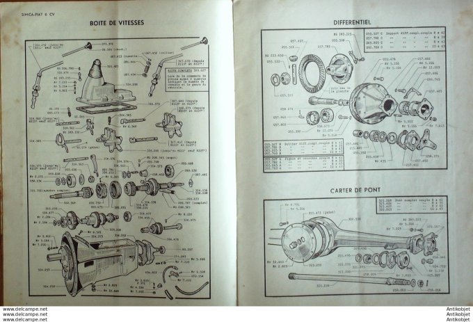 Revue Technique Automobile Simca Fiat 6cv Moteur D Cummins 23#1948