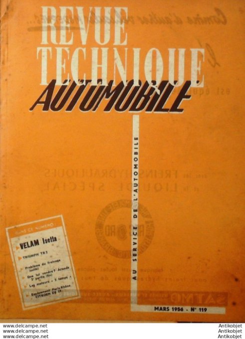 Revue Technique Automobile Velam-Isetta Triumph TR2 119#1956