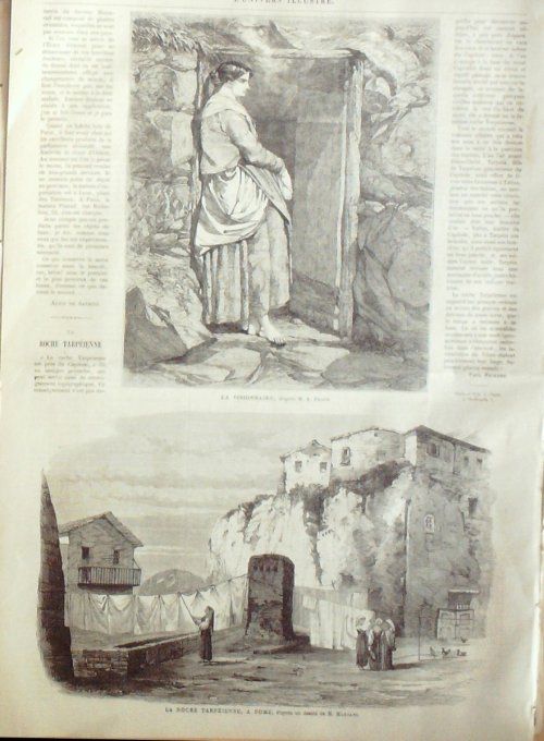 L'Univers illustré 1864 n° 365 Rome roche Tarpéienne Allemagne Dresde Bruhl   