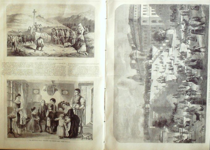 L'Univers illustré 1864 n° 365 Rome roche Tarpéienne Allemagne Dresde Bruhl   