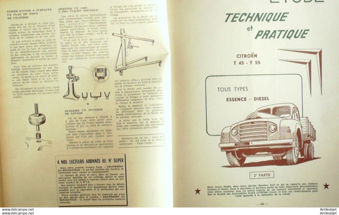 Revue Technique Automobile Ford Taunus camions Citroën T45 T55 123#1956